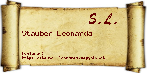 Stauber Leonarda névjegykártya